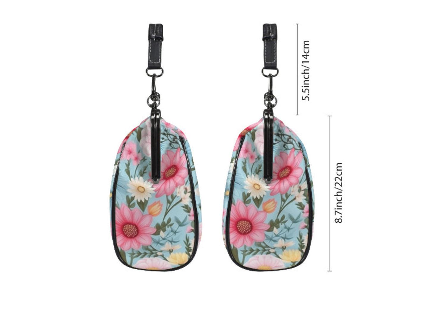 Flowers Green White Pink Spring Summer Art Shoulder Cross Body Bag Satchel NEW Kisslock