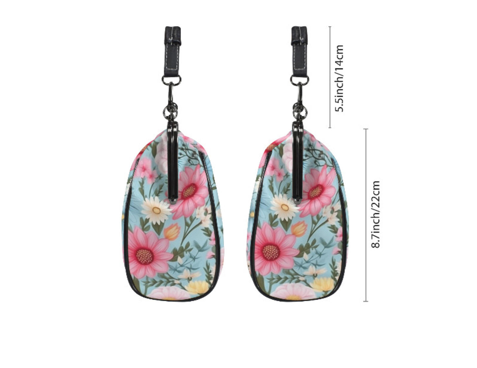 Flowers Green White Pink Spring Summer Art Shoulder Cross Body Bag Satchel NEW Kisslock