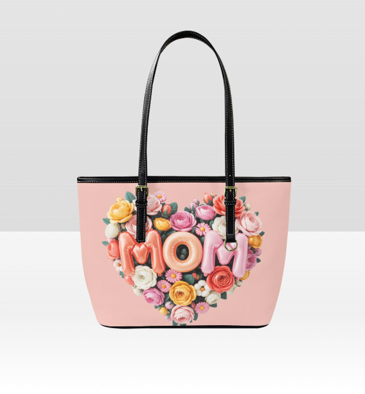 Custom Tote Hand Shoulder Bag 12 X 15 Spring Happy Mothers Day Flowers Mom NEW Terrifictrend