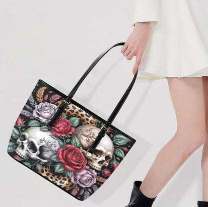 Custom Tote Hand Shoulder Bag 12 X 15 Happy Mothers Day Gothic Skull Roses NEW Terrifictrend