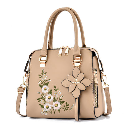 Fashion Flowers Embroidered Handbag Women Shoulder Messenger Bags Cj