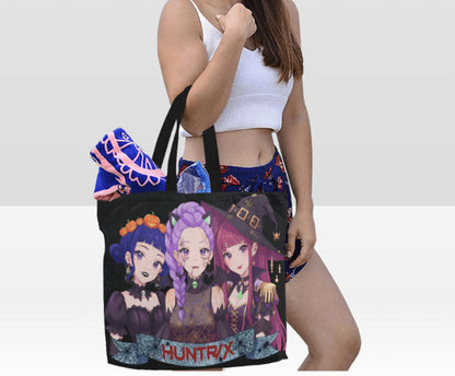 KPop Demon Hunters Huntrix Saja Girls Anime Large Halloween Tote Bag 18"x15" TerrificTrend