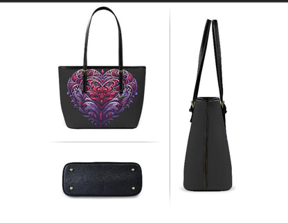 Tote Hand Shoulder Bag 12 X 15 Purple Red Gothic Victorian Mother's Day Gift Terrifictrend