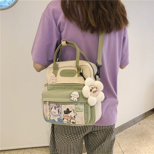 Women's Large-capacity Canvas Bag Cute Multi-purpose Shoulders Cj
