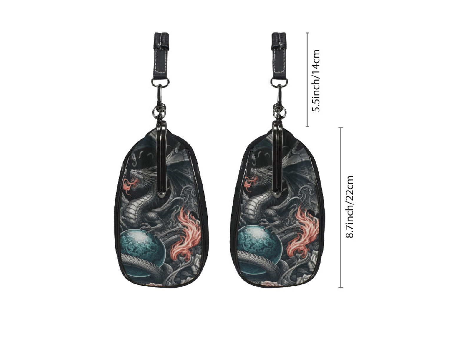 Dark Victorian Gothic Fire Dragon Roses Earth Shoulder Cross Body Bag Satchel Kisslock