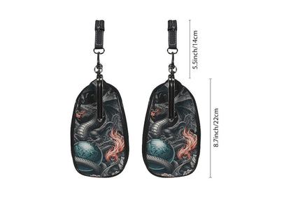 Dark Victorian Gothic Fire Dragon Roses Earth Shoulder Cross Body Bag Satchel Kisslock