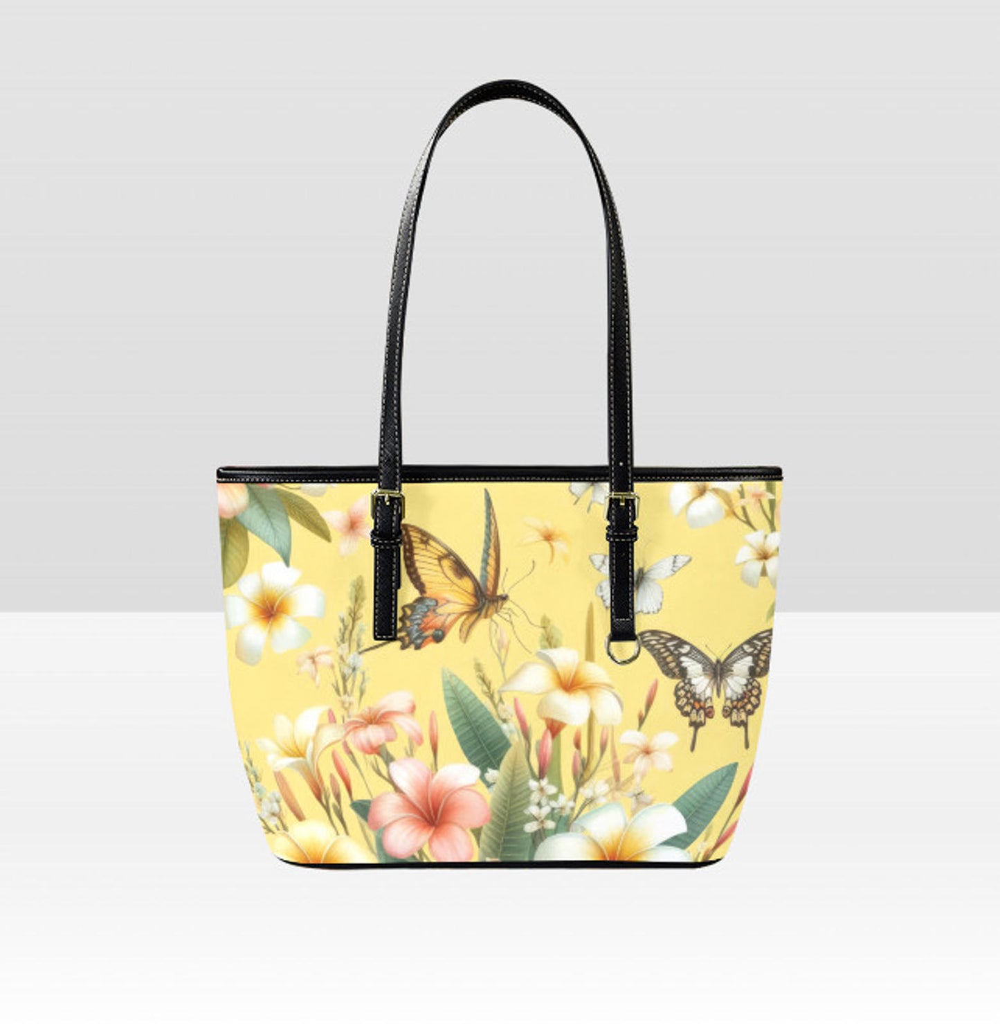Custom Tote Hand Shoulder Bag 12 X 15 Spring Yellow Mixed Flowers Floral NEW Terrifictrend