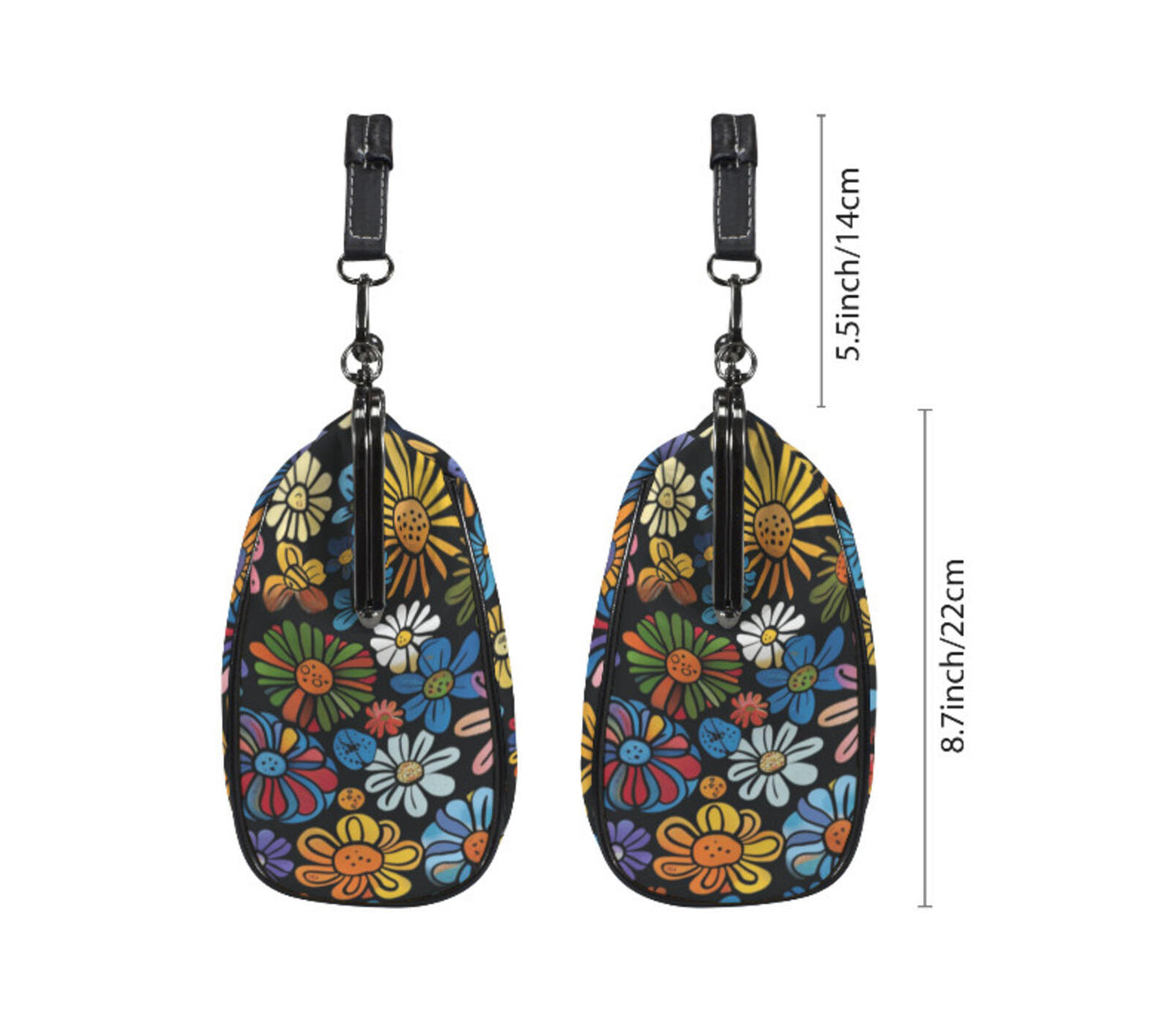 Whimsical Flower Art Spring Mother's Day Shoulder Cross Body Bag Satchel NEW Kisslock