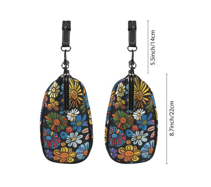 Whimsical Flower Art Spring Mother's Day Shoulder Cross Body Bag Satchel NEW Kisslock