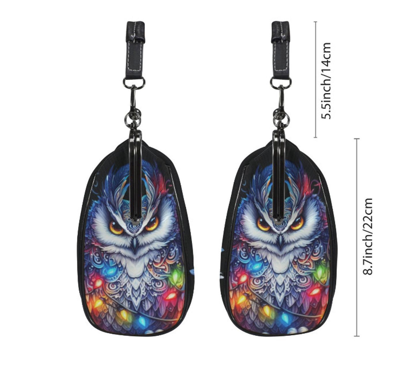 Gothic Victorian Christmas Owl w/Lights  Holiday Shoulder Cross Body Bag Satchel Kisslock