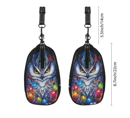 Gothic Victorian Christmas Owl w/Lights  Holiday Shoulder Cross Body Bag Satchel Kisslock