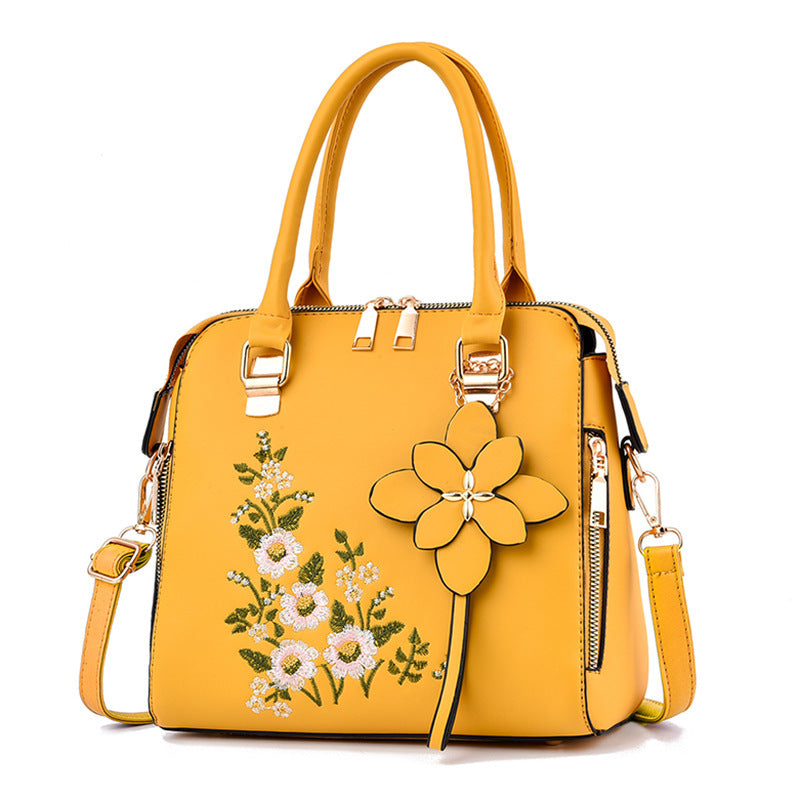 Fashion Flowers Embroidered Handbag Women Shoulder Messenger Bags Cj
