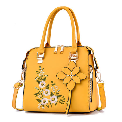 Fashion Flowers Embroidered Handbag Women Shoulder Messenger Bags Cj