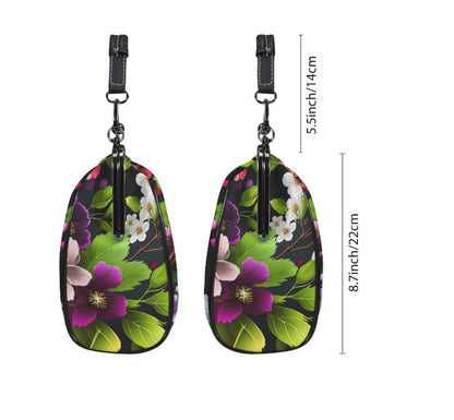 Spring Green White Lavender Flowers Shoulder Cross Body Bag Satchel Mother's Day Kisslock