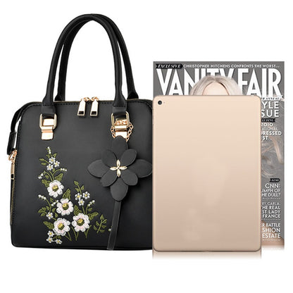 Fashion Flowers Embroidered Handbag Women Shoulder Messenger Bags Cj