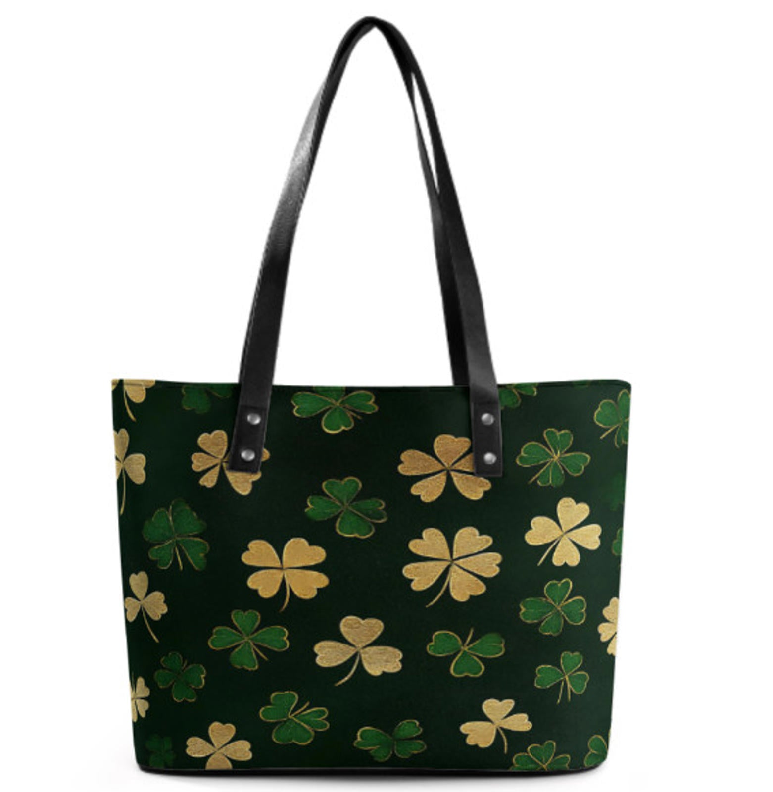 Custom Tote Hand Shoulder Bag 12 X 15 St Patricks Day Irish Shamrock Clover Luck Terrifictrend