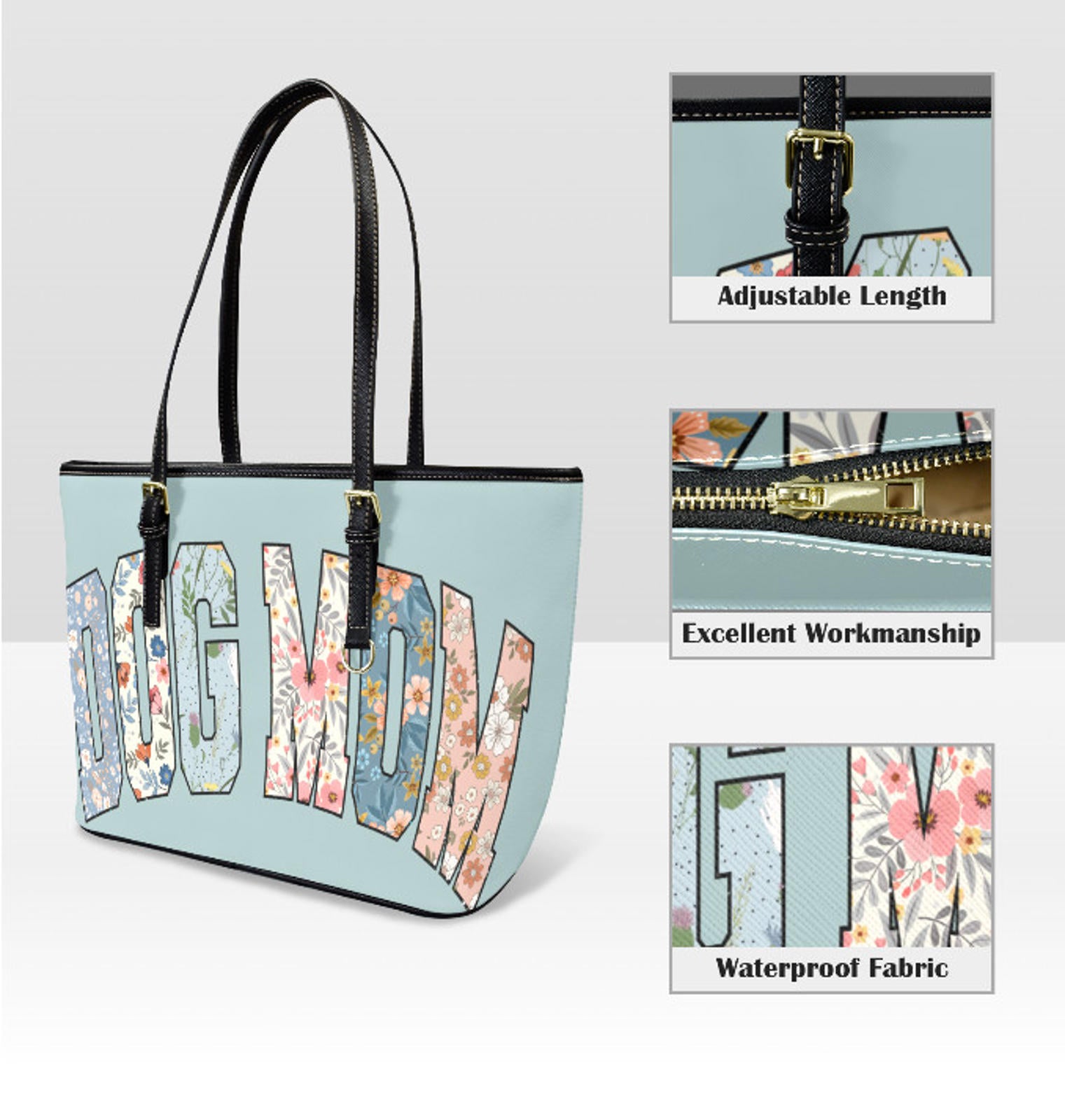 Custom Tote Hand Shoulder Bag 12 X 15 Spring Happy Mothers Day Dog Mom Gift New Terrifictrend