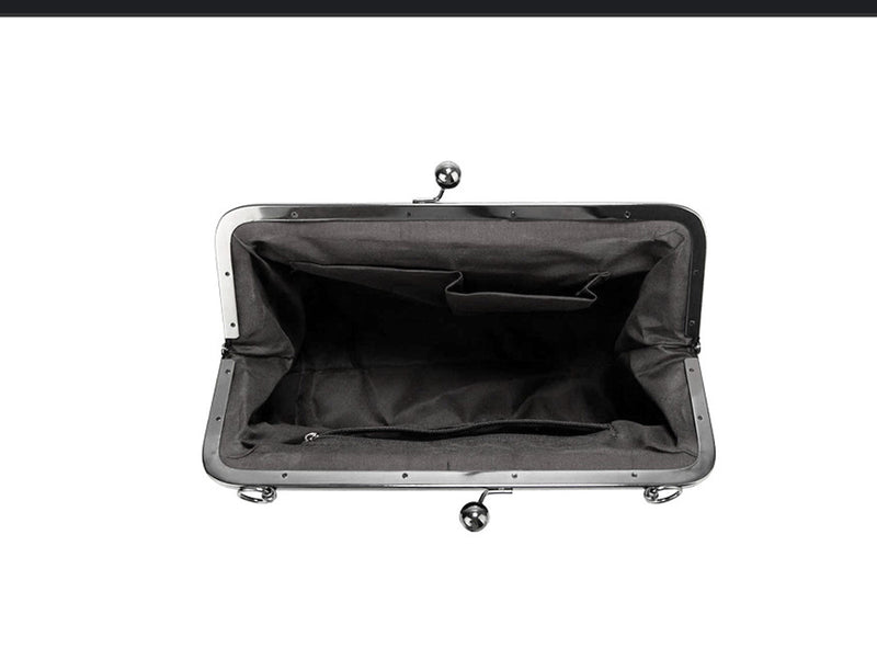 Gray Gothic Christmas Crow  Hand Shoulder Cross Body Bag Satchel 9 x 13 Gift terrifictrend