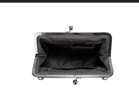 Gray Gothic Christmas Crow  Hand Shoulder Cross Body Bag Satchel 9 x 13 Gift terrifictrend