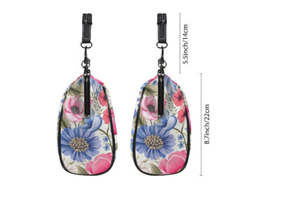 Flowers Blue White Pink Spring Summer Art Shoulder Cross Body Bag Satchel NEW Kisslock