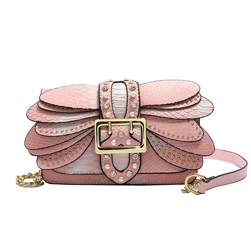 Studded Chain Shoulder Crossbody Bag Cj
