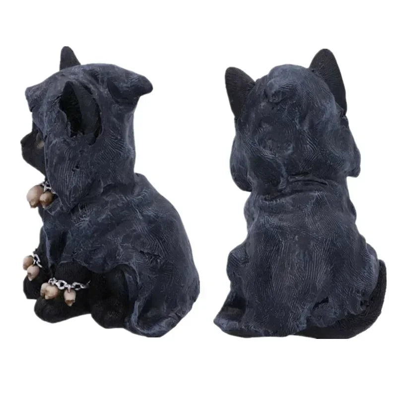 Gothic Cat Witch Decorated Garden Halloween Figurine  Decoration Accessories Decorations for Home Desk  Decor Modern terrifictrend