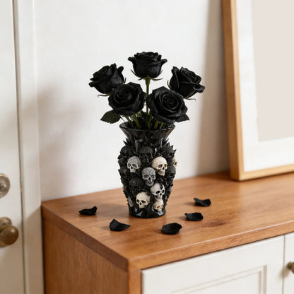Gothic Skull Vase, Garden Decorative Resin Craft Ornament, Gothic Decorative Vase, Home Decor Flower Vase terrifictrend