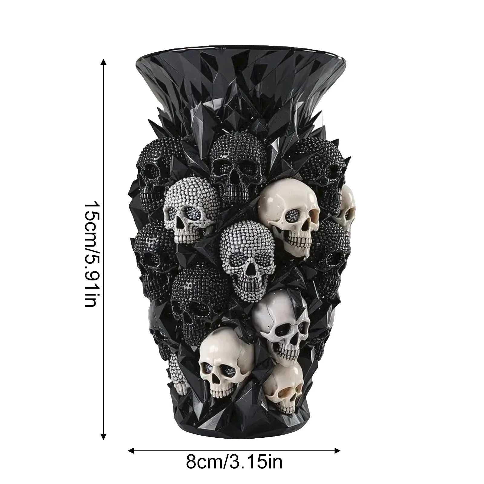 Gothic Skull Vase, Garden Decorative Resin Craft Ornament, Gothic Decorative Vase, Home Decor Flower Vase terrifictrend