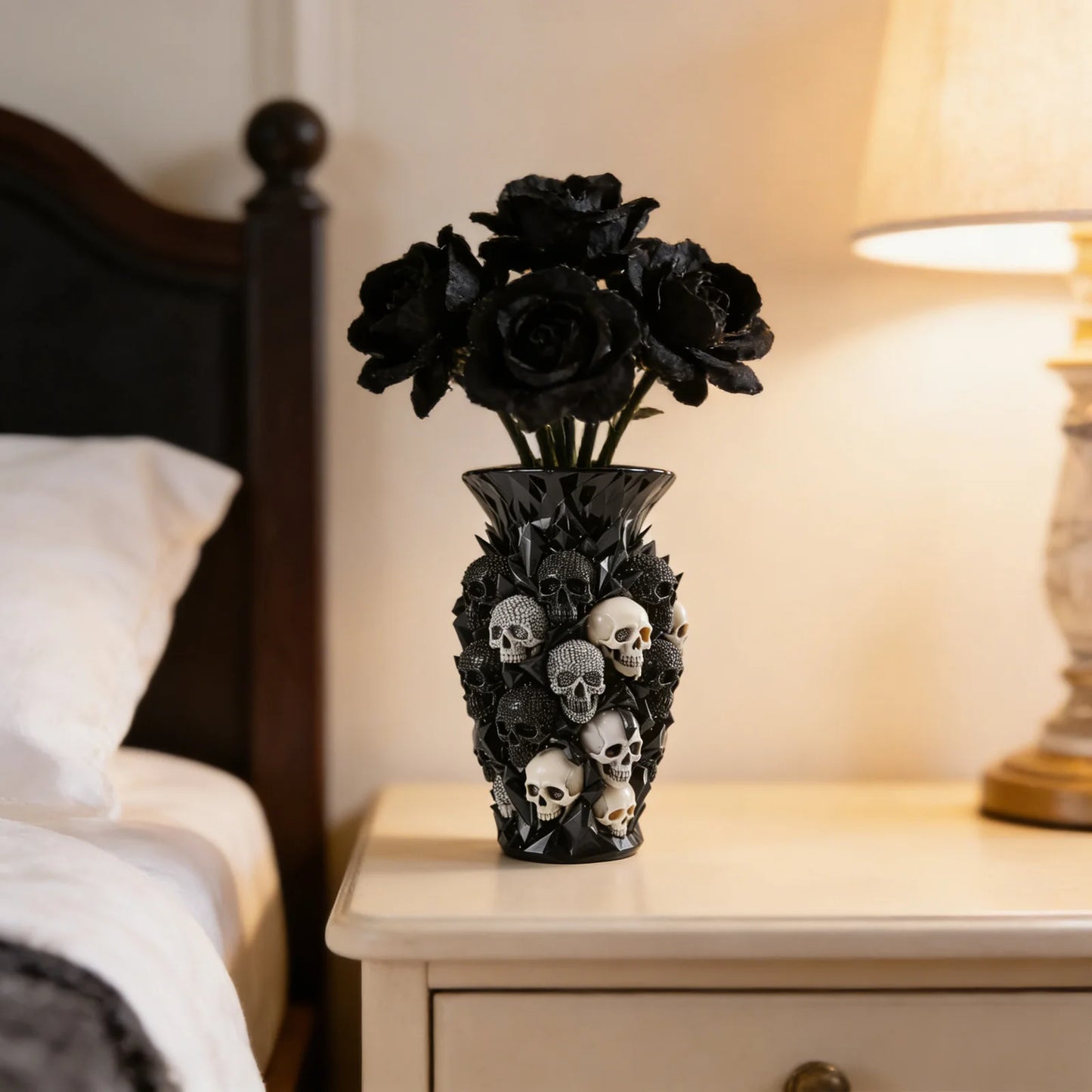 Gothic Skull Vase, Garden Decorative Resin Craft Ornament, Gothic Decorative Vase, Home Decor Flower Vase terrifictrend