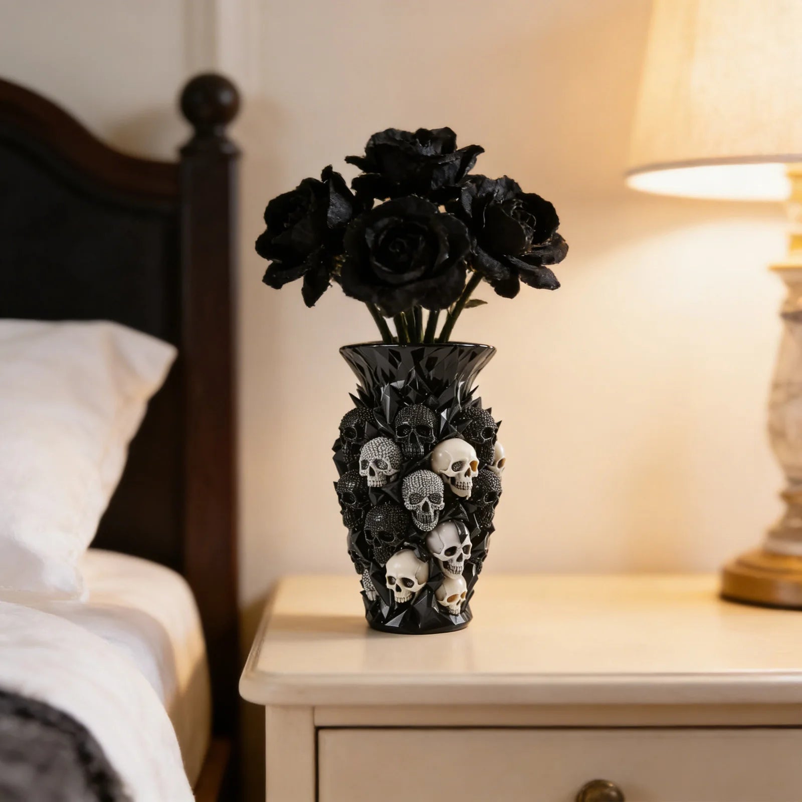 Gothic Skull Vase, Garden Decorative Resin Craft Ornament, Gothic Decorative Vase, Home Decor Flower Vase terrifictrend