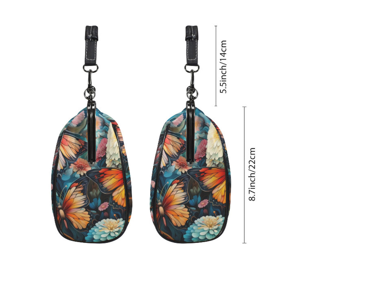 Spring Flowers Butterfly Art Design Shoulder Cross Body Bag Satchel Mother's Day Kisslock