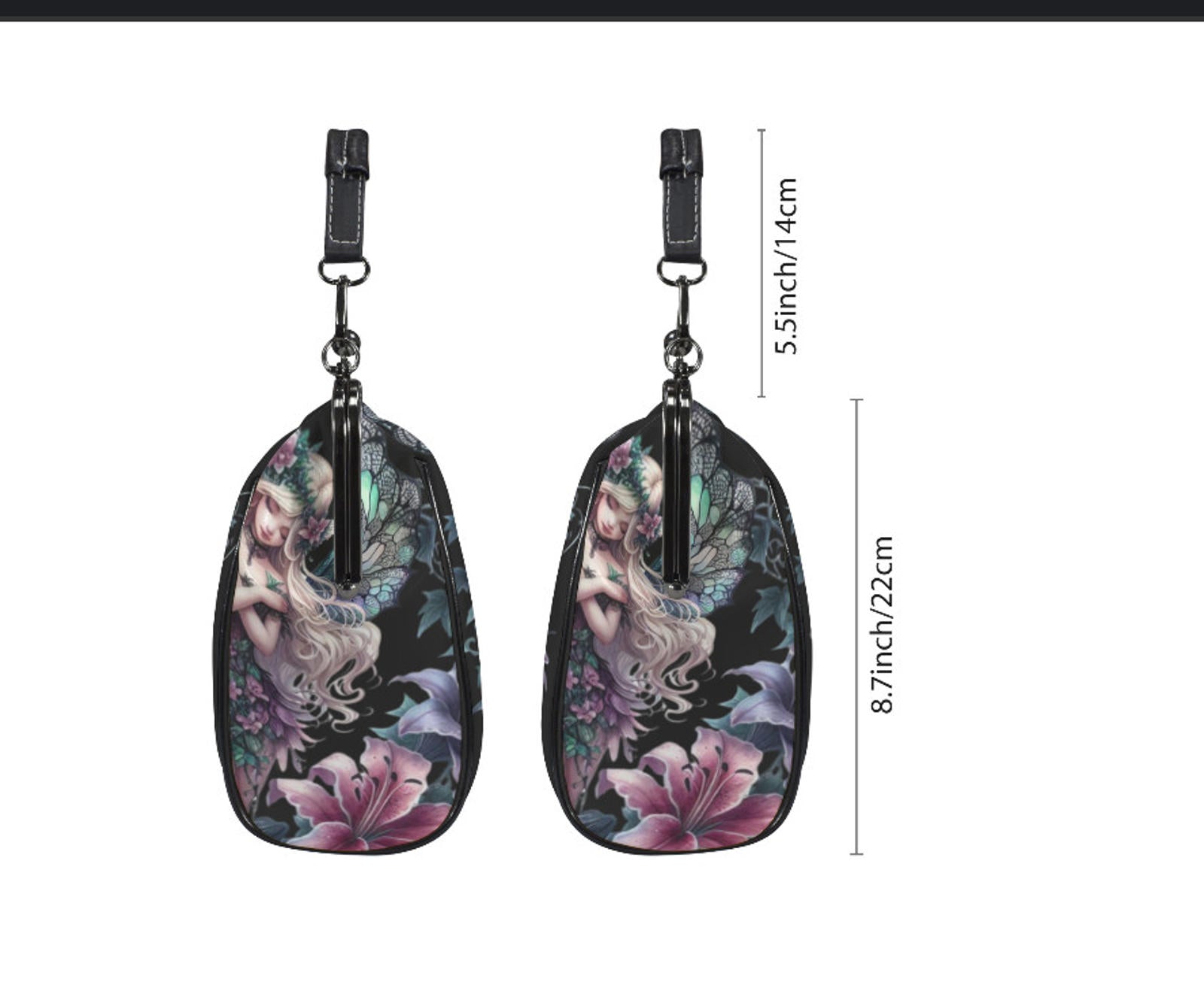 Gothic Mystical Floral Spring Fairy Colors Shoulder Cross Body Bag Satchel NEW Kisslock