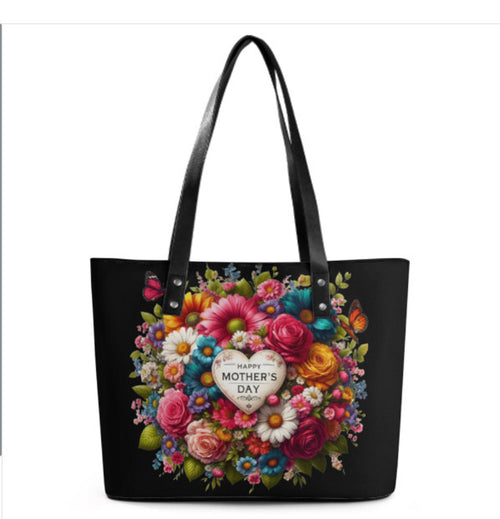 Custom Tote Hand Shoulder Bag 12 X 15 Spring Happy Mothers Day Flowers Mom NEW Terrifictrend