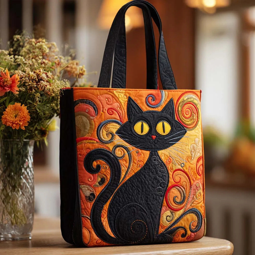 Creative, High-Capacity Tote Bag With Digital Print And Quilted Embroidery Cj