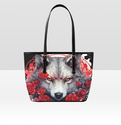 Custom Tote Hand Shoulder Bag 12 X 15 Gothic Victorian Wolf Moon Red Roses NEW Terrifictrend