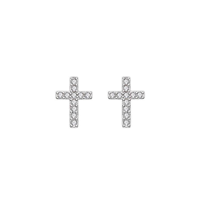 2024 New Fashion Stainless Steel Cross Earrings Product Temperament All Match Birthday Anniversary Earrings Small Gift - terrifictrend