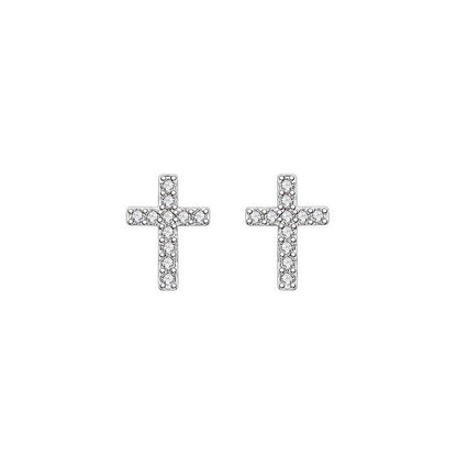 2024 New Fashion Stainless Steel Cross Earrings Product Temperament All Match Birthday Anniversary Earrings Small Gift - terrifictrend