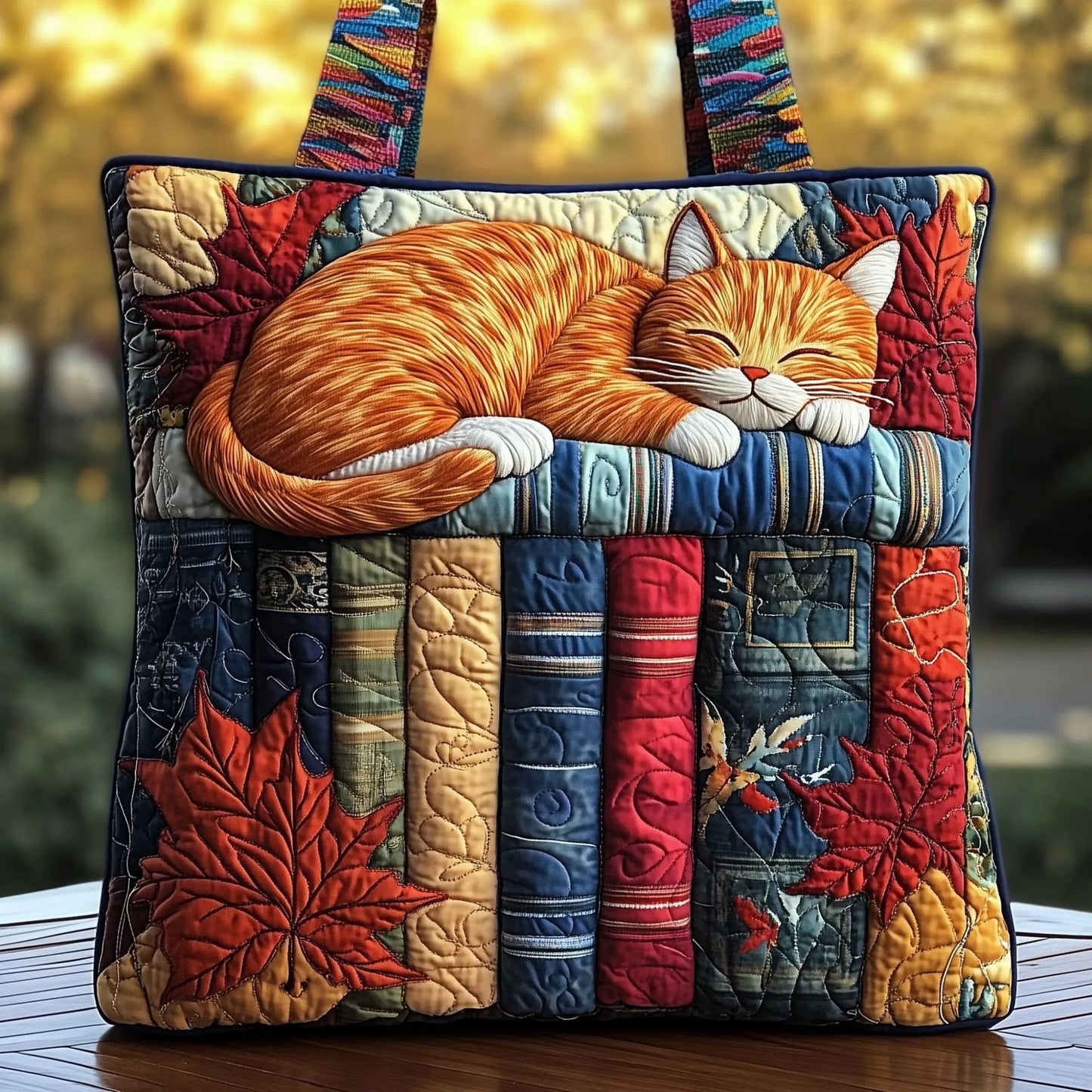 Creative, High-Capacity Tote Bag With Digital Print And Quilted Embroidery Cj