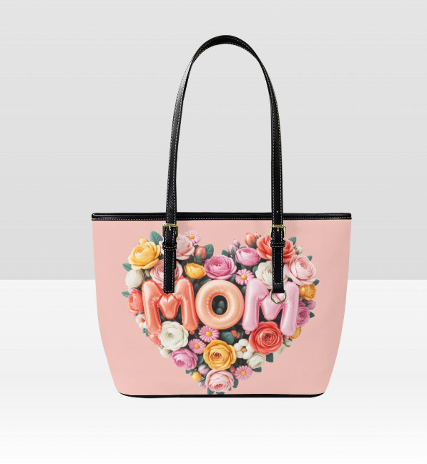 Custom Tote Hand Shoulder Bag 12 X 15 Spring Happy Mothers Day Flowers Mom NEW Terrifictrend