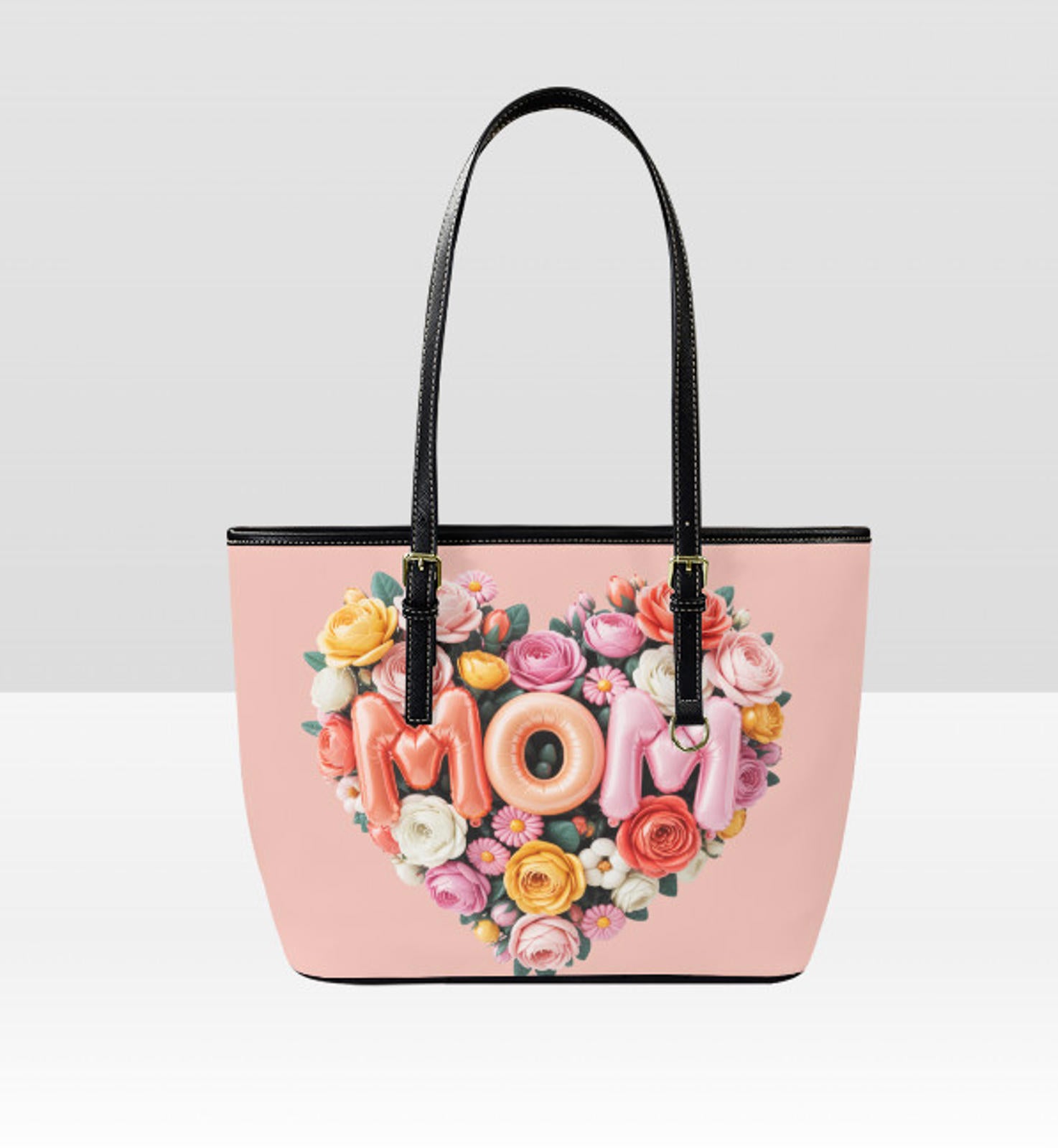 Custom Tote Hand Shoulder Bag 12 X 15 Spring Happy Mothers Day Flowers Mom NEW Terrifictrend