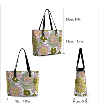 Custom Tote Hand Shoulder Bag 12 X 15 Spring Bohemian Green Multi Floral NEW Terrifictrend