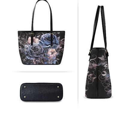 Custom Tote Hand Shoulder Bag 12 X 15 Gothic Victorian Black Blue Watercolor Art Terrifictrend