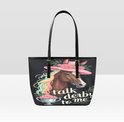 Tote Hand Shoulder Bag 12 X 15 Kentucky Derby Horse Hat Roses Talk Derby to Me Terrifictrend