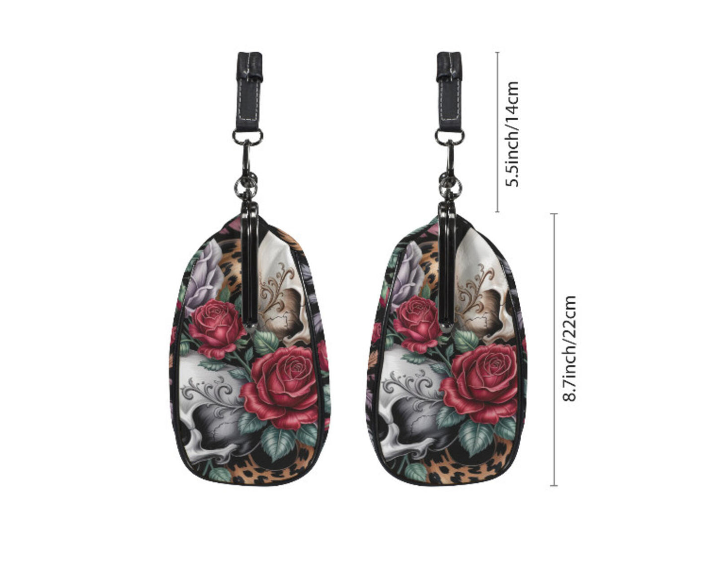 Victorian Gothic Floral Skull Rose Mother's Day  Shoulder Cross Body Bag Satchel Kisslock