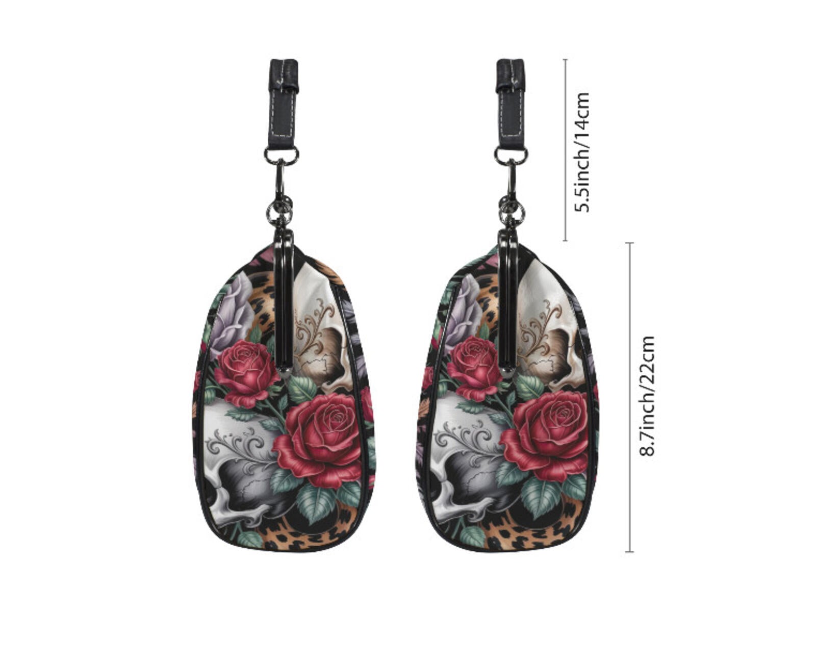 Victorian Gothic Floral Skull Rose Mother's Day  Shoulder Cross Body Bag Satchel Kisslock