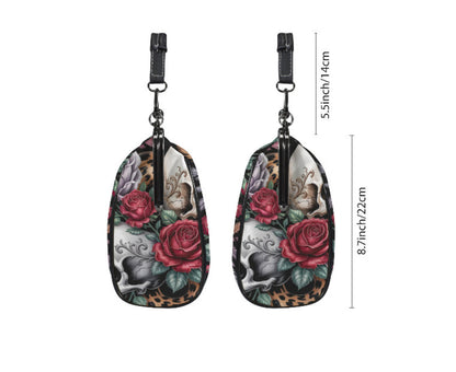 Victorian Gothic Floral Skull Rose Mother's Day  Shoulder Cross Body Bag Satchel Kisslock