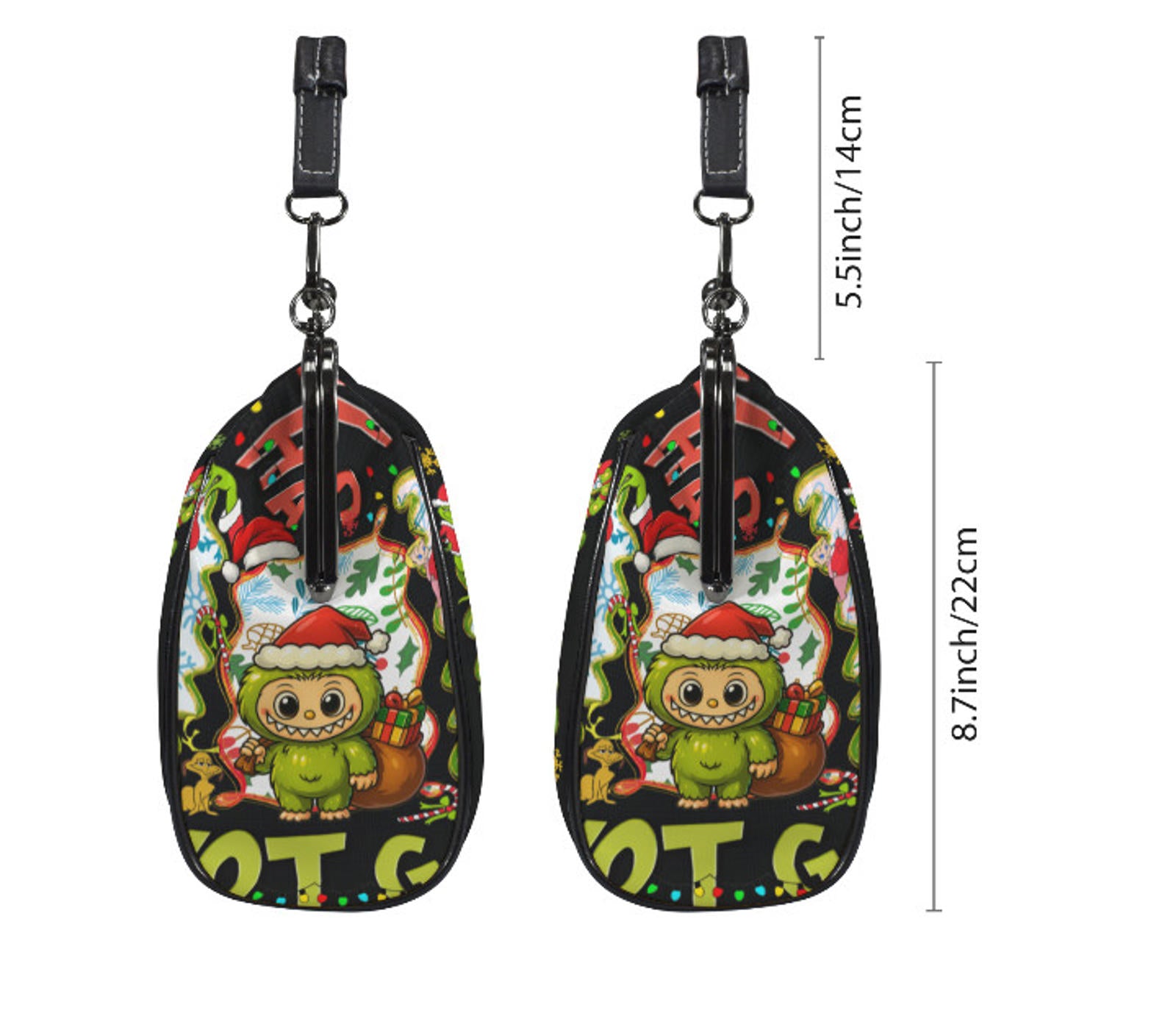 LaBubu La Bubu Monster Grinch Christmas Holiday  Shoulder Cross Body Bag Satchel Kisslock