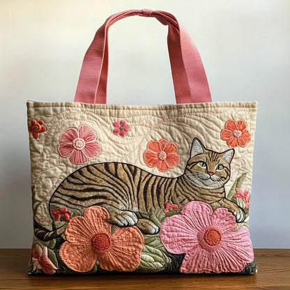 Creative, High-Capacity Tote Bag With Digital Print And Quilted Embroidery Cj
