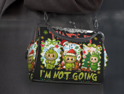 LaBubu La Bubu Monster Grinch Christmas Holiday  Shoulder Cross Body Bag Satchel Kisslock