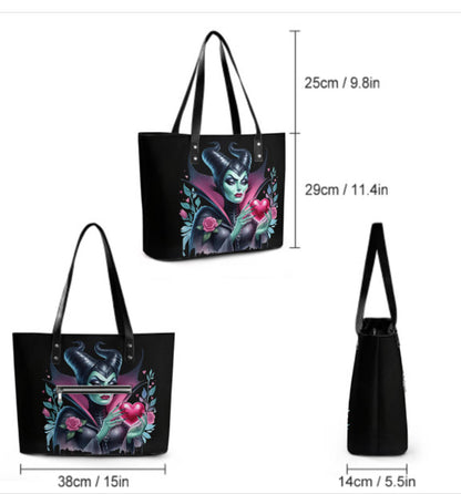 Tote Hand Shoulder Bag 12 X 15 Maleficent Disney Mistress Evil Valentine's Day Terrifictrend